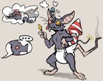 anthro brain clean_diaper clothed clothing diaper fire fireworks fuse lit_fuse male match organs safety_pin smile solo teeth thinking thoughtful_expression tongue wearing_diaper poofy_dragon spooky_the_rat mammal murid murine rat rodent