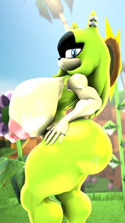anthro big_breasts big_butt bodily_fluids breasts butt ear_piercing ear_ring female green_hill_zone huge_breasts looking_at_viewer nude piercing ring ring_piercing sharp_teeth side_view solo sweat sweatdrop sweaty_breasts sweaty_butt teeth thick_thighs rocketspuff idw_publishing sega sonic_the_hedgehog_(comics) sonic_the_hedgehog_(idw) sonic_the_hedgehog_(series) surge_the_tenrec afrosoricid mammal tenrec hi_res