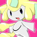 ambiguous_gender blue_eyes solo pasaran nintendo pokemon generation_3_pokemon humanoid jirachi legendary_pokemon pokemon_(species) 1:1 digital_media_(artwork) low_res oekaki