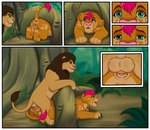 animal_genitalia animal_penis animal_pussy ass_up balls bodily_fluids border brush_tail claws close-up comic_book cum cum_in_pussy cum_inside duo feline_genitalia feline_penis feline_pussy female feral feral_on_feral feral_penetrating forest fur genital_fluids genitals grass hair heart_eyes heart_symbol helpless jungle looking_pleasured male male/female mane mini_comic penetration penis pink_hair plant pussy raised_tail red_body red_fur roots smile smirk smirking_at_partner sticking_out_ass stuck sudden_penetration tail toe_claws tongue tongue_out tree vaginal vaginal_penetration white_border miuyki disney the_lion_guard the_lion_king aode_(asonix) fan_character kopa_(mlinzi) felid feline lion mammal pantherine comic digital_drawing_(artwork) digital_media_(artwork) hi_res shaded