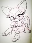 2016 3:4 absurd_res anthro areola bat biped breasts bun_butts clothing female footwear hi_res looking_at_viewer mammal nipples rouge_the_bat sega shoes smile solo sonic_the_hedgehog_(series)