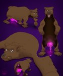 4_legs animal_genitalia animal_penis anus balls bear_rug black_nose bodily_fluids brown_body brown_eyes brown_fur detached_sheath disembodied_anus disembodied_penis dripping feral fur genital_fluids genitals glowing glowing_anus glowing_balls glowing_genitalia glowing_penis glowing_precum glowing_sheath leaking_precum looking_at_viewer male on_two_legs penis pink_tongue possessed_inanimate precum precum_drip purple_anus purple_genitalia purple_penis purple_precum purple_sheath sheath simple_background solo taxidermy tongue translucent translucent_anus translucent_genitalia translucent_penis translucent_precum translucent_sheath unusual_bodily_fluids unusual_genital_fluids unusual_precum ursine_penis monocerus animate_inanimate bear mammal 5:6 absurd_res hi_res model_sheet