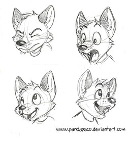 anthro eyes_closed fangs head_tuft looking_up male male_anthro open_mouth simple_background solo teeth text tongue tuft young young_anthro young_male pandapaco biro_(pandapaco) canid canine fox mammal 2015 monochrome sketch_page url