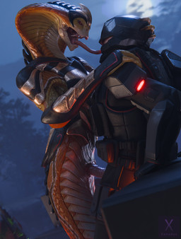 animal_genitalia anthro anthro_penetrated apode armor cloaca cloacal cloacal_penetration duo erection fangs female female_on_human forest forest_background genitals head_grab human_on_anthro human_penetrating human_penetrating_anthro human_penetrating_female interspecies legless long_tongue male male/female moon nature nature_background night no_sclera open_mouth orange_body orange_scales outside penetration penile penile_penetration penis penis_in_cloaca penis_in_vagina plant pupils red_eyes scales serpentine sex shoulder_grab slit_pupils teeth tongue tree vaginal vaginal_penetration yellow_body yellow_scales xanadus x-com draconcopode human mammal naga reptile scalie snake viper_(x-com) 2023 3d_(artwork) digital_media_(artwork) hi_res