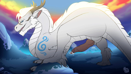 anus balls bodily_fluids detailed_background erection feral genital_fluids genitals humping knot looking_at_viewer male open_mouth pelvic_thrust penis precum presenting presenting_penis solo kete mythology dragon eastern_dragon mythological_creature mythological_scalie scalie 16:9 animated widescreen