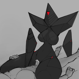 blade blade_arm bodily_fluids breasts cum cum_in_vagina cum_inside duo female female_on_top female_penetrated floating_hands genital_fluids genitals human_penetrating_female human_penetrating_robot machine male male/female male_penetrating male_penetrating_female navel not_furry on_top penetration red_eyes sex thick_thighs vaginal vaginal_penetration vulva wide_hips spl4ts sega sonic_frontiers sonic_the_hedgehog_(series) anon ninja_(sonic_frontiers) human humanoid mammal robot robot_humanoid hi_res