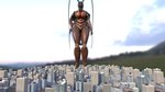 4_arms antennae_(anatomy) anthro big_breasts breasts brown_body city compound_eyes female long_antennae looking_down macro mandibles multi_arm multi_limb non-mammal_breasts nude outside solo standing twoscale robin_(twoscale) arthropod blattodea cockroach insect 16:9 2018 3d_(artwork) digital_media_(artwork) hi_res widescreen