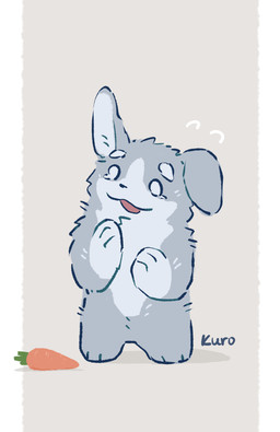ambiguous_gender anthro bodily_fluids border carrot countershade_face countershade_fur countershade_torso countershading empty_eyes eyebrows floppy_ears fluffy flying_sweatdrops folded_ears food front_view fur gloves_(marking) grey_body grey_fur looking_at_object looking_down markings medium_comic multicolored_body nude nude_anthro open_:3 open_mouth open_smile paws plant simple_background smile solo standing sweat sweatdrop tan_background tears text tuft two_tone_body vegetable white_body white_border white_fur kuromonsart lagomorph leporid mammal rabbit 2025 artist_name comic digital_drawing_(artwork) digital_media_(artwork) english_text first_page full-length_portrait hi_res portrait shaded simple_shading