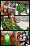 abs android anthro balls biceps breasts canid canine cetacean clothed clothing comic dialogue digital_media_(artwork) dolphin english_text erection facial_hair female female_on_top fox genitals gpd_(lurdanjo) green_balls green_penis group group_sex hair hand_on_breast hi_res iris_(lurdanjo) kissing lex_(lurdanjo) libra-11 lizard long_penis machine male male_on_bottom male_penetrating mammal marine mervas muscular muscular_male nipples nude oceanic_dolphin on_bottom on_top oral orca pecs penetration penis profanity reptile reverse_cowgirl_position ricky_(libra-11) robot scalie sex speech_bubble text tongue toothed_whale topless undressing white_balls