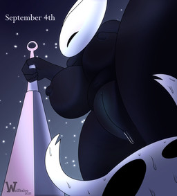 2_horns angle_view anthro black_body black_eyes bodily_fluids breasts duo female fingers genital_fluids genitals holding_melee_weapon holding_object holding_weapon horn male melee_weapon nervous nipples non-mammal_breasts nude perspective perspective_shot presenting presenting_vulva simple_background spread_legs spreading vulva weapon wolfbaloo hollow_knight_(franchise) team_cherry hornet_(hollow_knight) the_knight_(hollow_knight) arthropod insect vessel_(species) digital_media_(artwork) hi_res half_sister_(lore) sibling_(lore) sister_(lore)