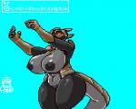 5_fingers :3 angry annoyed anthro areola big_breasts big_butt black_body black_hair black_nipples black_sclera black_skin bouncing_breasts breast_fondling breast_grab breast_play breasts butt butt_jiggle butt_slap clover_(plant) collar curvy_figure dark_body dark_skin duo eyebrows eyelashes eyes_closed fangs female female/female fingers fondling genitals grey_body grey_skin hair half-closed_eyes hand_on_breast holding_breast holidays huge_breasts huge_thighs jiggling long_hair looking_back looking_down looking_up markings multicolored_body multicolored_skin narrowed_eyes navel nipples non-mammal_breasts non-mammal_nipples nude open_mouth orange_eyes orange_markings plant pussy raised_arm red_eyes red_markings sigh simple_background slap smile spanking standing surprise tail teeth thick_thighs transparent_background voluptuous wide_hips gittigiti mythology st._patrick's_day claudia_(averyshadydolphin) yaojou dragon mythological_creature mythological_scalie scalie 2017 alpha_channel animated digital_media_(artwork) loop pixel_(artwork) pixel_animation short_playtime