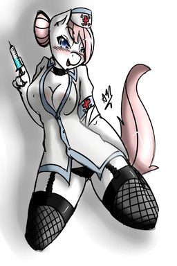 anthro anthrofied bandage black_bottomwear black_clothing black_footwear black_legwear black_socks black_thigh_highs black_thigh_socks blue_eyes blush bottomwear breasts clothing cross female fishnet_clothing fishnet_legwear footwear garter_straps hair hair_bun hat headgear headwear heart_symbol legwear looking_at_viewer medical_instrument medical_syringe nurse nurse_clothing nurse_uniform panties pink_hair red_cross scientific_instrument shirt simple_background socks solo syringe tail thigh_highs thigh_socks topwear translucent translucent_clothing translucent_legwear underwear uniform white_background white_clothing white_headwear white_topwear avante92 friendship_is_magic hasbro my_little_pony nurse_redheart_(mlp) earth_pony equid equine horse mammal pony 2:3 hi_res