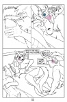 anthro bed bedroom breasts caught dialogue female forced fur furniture group male nipples oral rape tail text young bussaca canid canine mammal mink mustelid musteline true_musteline black_and_white comic english_text hi_res monochrome pen_(artwork) traditional_media_(artwork)