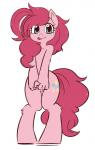 anthro anthrofied blue_eyes female fur hair long_hair looking_at_viewer multicolored_hair pink_body pink_fur pink_hair simple_background solo tongue tongue_out two_tone_hair white_background umeguru friendship_is_magic hasbro my_little_pony pinkie_pie_(mlp) earth_pony equid equine horse mammal pony 2015