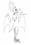 anthro butt butt_pose eyeshadow female gesture makeup pose shrug solo wings lettup overlordneon disney zootopia fan_character lucy_sang bat leaf-nosed_bat mammal microbat vampire_bat yangochiropteran lucy_(disambiguation) hi_res monochrome