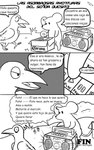 ambiguous_gender anthro arthropod avian bird cd comic corona_(beer) dancing dialogue feral hi_res mammal molotov_(band) monochrome mouse murid murine quesito_(zentagas) rodent spanish_text text translated zentagas