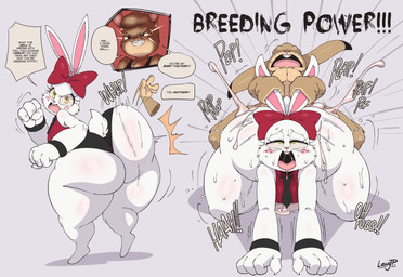 4_fingers accessory ambiguous_penetration angry anthro anthro_on_anthro anthro_penetrated anthro_penetrating anthro_penetrating_anthro big_butt blush bodily_fluids bow_(feature) bow_accessory bow_ribbon buckteeth butt butt_slap centered_hair_bow clothed clothing contact_onomatopoeia cum cum_drip cum_inside dialogue different_sound_effects disembodied_hand doggystyle dripping drooling duo ear_grab ear_pull eye_roll eyelashes female female_penetrated fingers from_behind_position fucked_silly genital_fluids grin hair_accessory hair_bow hair_ribbon huge_butt impact_onomatopoeia looking_back male male/female male_penetrating male_penetrating_female onomatopoeia open_mouth penetration pink_nose plap questionable_consent ribbons saliva sex slap smile sound_effects spank_marks spanking speech_bubble sweat teeth text thick_thighs whap joaoppereiraus instant_loss_2koma joao_(joaoppereiraus) violet_(sssonic2) lagomorph leporid mammal rabbit 2022 english_text hi_res signature