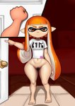 bottomless breasts clothed clothing door female pseudo_hair pubes solo tentacle_hair tentacles wide_hips gray_impact nintendo splatoon inkling_girl animal_humanoid cephalopod cephalopod_humanoid humanoid inkling marine marine_humanoid mollusk mollusk_humanoid absurd_res hi_res