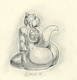anthro big_butt butt huge_butt male nude raised_tail rear_view shell sitting solo spiked_shell spikes spikes_(anatomy) tail bodbloat mario_bros nintendo yoshi hi_res traditional_media_(artwork)