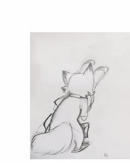 accessory anthro barefoot bottomwear clothing duo eyes_closed feet female holding_another holding_partner hug interspecies kissing larger_male male male/female necktie pants romantic scut_tail shirt short_tail size_difference smaller_female smile tail topwear nicolaswildes thewittyarsonist disney zootopia judy_hopps nick_wilde canid canine fox lagomorph leporid mammal rabbit 2016 animated low_res monochrome pen_(artwork) short_playtime sketch traditional_media_(artwork) video