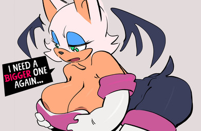 anthro areola areola_slip armwear bat_wings big_breasts blue_eyeshadow breasts cleavage clothed clothed_female clothing elbow_gloves eyeshadow female female_anthro front_view gloves green_eyes hair handwear huge_breasts makeup membrane_(anatomy) membranous_wings open_mouth simple_background solo speech_bubble tail tan_body tan_skin text three-quarter_view white_armwear white_clothing white_elbow_gloves white_gloves white_hair white_handwear white_sclera wings tanukikis sega sonic_the_hedgehog_(series) rouge_the_bat bat mammal 2025 digital_drawing_(artwork) digital_media_(artwork) english_text portrait three-quarter_portrait