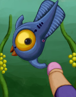 ambient_plant animal_genitalia beak bestiality big_eyes blue_body butt cloaca cloacal clothing duo erection female feral genitals gills green_background human_on_feral interspecies looking_at_viewer male male/female not_furry nude open_beak open_mouth penetration penis plant presenting sex simple_background tan_body underwater underwear water yellow_eyes worldeaterart subnautica unknown_worlds_entertainment alien fish human mammal marine peeper_(subnautica) digital_media_(artwork) hi_res