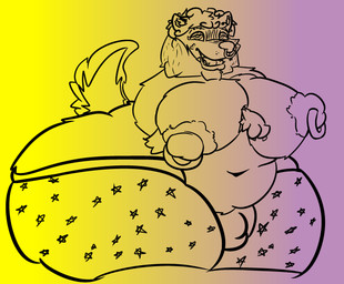 anthro areola big_breasts big_butt big_nipples biped breasts bulge butt clothing curly_hair detailed_bulge facial_piercing freckled_areola freckles fur gynomorph gynomorph_anthro hair huge_breasts huge_butt huge_hips huge_thighs hyper hyper_butt hyper_hips hyper_thighs inner_ear_fluff intersex intersex_anthro multiple_piercings nipple_piercing nipple_ring nipples nose_piercing nose_ring obese obese_anthro obese_gynomorph obese_intersex open_mouth open_smile overweight overweight_anthro overweight_gynomorph overweight_intersex piercing raised_tail ring_piercing septum_piercing septum_ring smile solo tail thick_thighs tuft underwear wide_hips mommydkg d_the_wolf canid canine canis mammal wolf absurd_res hi_res trans_(lore) trans_woman_(lore)