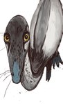 2024 ambiguous_gender blue_body blue_scales claws coelophysis dinosaur feathered_dinosaur feathered_scalie feathers feral high-angle_view looking_at_viewer mossa reptile scales scalie simple_background solo theropod whiskers white_background white_body white_feathers yellow_eyes