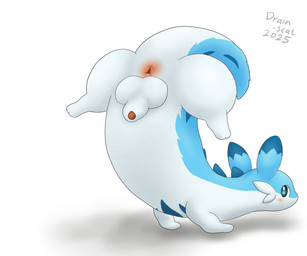 anus balls blue_body blue_eyes blue_fur butt feral fur genitals handstand legs_up looking_at_viewer looking_back looking_back_at_viewer male multicolored_body penis presenting solo spread_legs spreading two_tone_body white_body white_fur drain_scat palworld pocketpair chillet pal_(species) 6:5 hi_res