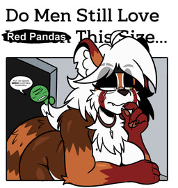 accessories_only accessory anthro arm_tuft bandage bandage_on_face bandage_on_nose big_breasts big_butt blind_eye breasts brown_body brown_fur butt cheek_tuft chest_tuft claws cleavage clothed clothing dialogue dipstick_arms dipstick_ears duo ear_markings elbow_tuft eye_scar eyebrow_scar eyebrows facial_scar facial_tuft female fur green_body hair headgear headwear inner_ear_fluff jewelry male markings mature_anthro mature_female mole_(marking) mole_on_breast multicolored_body multicolored_ears multicolored_fur necklace notched_ear nude orange_body overweight overweight_anthro overweight_female peeking_through_door scar shoulder_tuft slightly_chubby slightly_chubby_anthro slightly_chubby_female solo_focus speech_bubble tail tail_tuft text thick_thighs thinking thoughtful_expression tooth_necklace tuft white_hair yellow_eyes darkwolfhybrid do_men_still_love_women_this_size anon ranmaru_(darkwolf) ailurid human mammal red_panda english_text hi_res meme