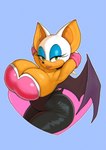 anthro big_breasts big_butt breasts butt cleavage clothed clothing female green_eyes huge_breasts looking_at_viewer solo wide_hips wings totesfleisch8 sega sonic_the_hedgehog_(series) rouge_the_bat bat mammal 2024 hi_res