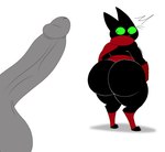 anthro balls big_butt black_body black_fur butt cape circumcised clothing duo erection fur genitals gloves green_eyes handwear humanoid_genitalia humanoid_penis looking_back male male/male mouth_closed penis rear_view red_cape red_clothing red_gloves red_handwear standing thick_thighs vein veiny_penis samucafujiwara cartoon_network mao_mao:_heroes_of_pure_heart sheriff_mao_mao_mao domestic_cat felid feline felis humanoid mammal 2025 english_description hi_res
