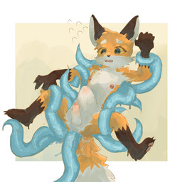 5_fingers abdominal_bulge anal anal_penetration anthro anthro_penetrated arm_tuft balls black_body black_fur blue_eyes blue_tentacles blush blush_lines claws clothing dipstick_tail emanata eyebrows facial_tuft fangs finger_claws fingers forced fur genitals gloves handwear humanoid_genitalia humanoid_penis kemono leg_markings male male_anthro male_penetrated markings nipples open_mouth orange_body orange_fur orange_sclera pawpads penetration penis rape red_nipples sex shoulder_tuft simple_background socks_(marking) solo tail tail_markings teeth tentacle_around_arm tentacle_around_leg tentacle_in_ass tentacle_penetration tentacle_rape tentacle_sex tentacles toe_claws tuft white_background white_balls white_body white_eyebrows white_fur white_inner_ear white_penis young young_anthro young_male young_penetrated regcron solar_(regcron) canid canine fox mammal 1:1 2025 hi_res