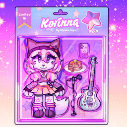 accessory anthro beanie bottomwear butter cellphone chest_tuft clip_accessory clothing color_swatch crop_top dairy_products electric_guitar electronics eyebrows eyelashes eyewear female figurine fingerless_gloves food footwear glasses gloves gradient_background guitar hair hair_accessory hairclip handwear hat headgear headwear highlights_(coloring) jewelry long_sleeves looking_at_viewer microphone microphone_stand microphone_wire musical_instrument navel necklace one_eye_closed orange_hair pancake pattern_clothing phone plate pleated_skirt plucked_string_instrument popstar purple_body purple_clothing purple_eyes purple_footwear purple_shoes shirt shoes shorts simple_background skirt slim smartphone smile solo spandex spandex_shorts sparkles star sticker string_instrument striped_clothing stripes syrup tail temporary_tattoo text tight_bottomwear tight_clothing tight_shorts topwear toy toy_box tuft twintails_(hairstyle) wink ryuko_nyx korinna_(dangerdash05) sixy canid canine fox lagomorph leporid mammal rabbit 1:1 hi_res pastel_theme watermark
