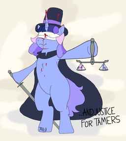 album album_reference blindfold blood bodily_fluids cape clothing female feral hair hat headgear headwear hooves horn melee_weapon multicolored_hair on_hind_legs solo sword weapon tally_(artist) friendship_is_magic hasbro metallica my_little_pony mythology tamers12345's_my_little_pony flawless_sparklemoon trixie_(mlp) twilight_sparkle_(mlp) equid equine horse mammal mythological_creature mythological_equine pony unicorn digital_drawing_(artwork) digital_media_(artwork) hi_res