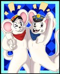 anthro black_border border duo fur hair male simple_background tail white_body roller_rink_(artist) mappy mappy_kids happy_(mappy) rappy_(mappy) mammal mouse murid murine rodent digital_media_(artwork) brother_(lore) brothers_(lore) sibling_(lore)