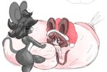 age_difference anthro big_breasts big_butt big_penis black_hair breasts brown_hair butt christmas_clothing christmas_headwear clothing duo fur genitals hair hat headgear headwear holidays huge_breasts huge_butt huge_hips huge_penis huge_thighs hyper hyper_breasts hyper_butt hyper_genitalia male multicolored_body multicolored_fur nipples penis santa_hat size_difference thick_thighs wide_hips rogywantscoffee christmas holly_(rogywantscoffee) animal_humanoid humanoid mammal mammal_humanoid mouse_humanoid murid murid_humanoid murine murine_humanoid rat rodent rodent_humanoid