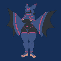 anthro areola areola_slip big_breasts big_butt black_body black_fur black_hair breasts butt clothed clothing female fur hair nipple_slip nipples simple_background solo symbol thick_thighs thong transparent_background under_boob underwear yellow_eyes cheese_cake bandai_namco digimon bat chiropmon digimon_(species) mammal 1:1 2026 absurd_res alpha_channel hi_res