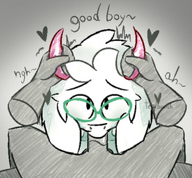 anthro anthro_penetrated anthro_penetrating balls biped bodily_fluids collarbone dialogue dirty_talk dominant dominant_male dominant_pov duo erection eyebrows eyewear fellatio femboy fingers first_person_view fluffy forced forced_oral front_view fur genitals glasses good_boy grabbing grey_body heart_symbol horn horn_grab humanoid_genitalia humanoid_penis kneeling kneeling_oral_position looking_at_viewer looking_pleasured male male/male male_penetrated male_penetrating male_penetrating_male moan nude nude_anthro nude_male open_mouth oral oral_penetration penetration penile penile_penetration penis pov_blowjob restrained saliva sex simple_background solo_focus spread_legs spreading submissive submissive_anthro submissive_male text tuft white_body white_fur tealbunch deltarune toby_fox_(copyright) undertale_(series) ralsei animal_humanoid bovid caprine goat humanoid mammal mammal_humanoid 2026 absurd_res artist_name colored digital_drawing_(artwork) digital_media_(artwork) english_text hi_res multiple_scenes shaded signature