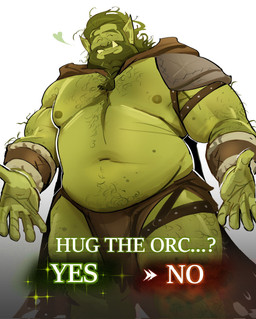 5_fingers areola armor beard belly biceps big_belly big_muscles body_hair bottomwear bracers braided_beard button_prompt cape chest_hair clothed clothing eyebrows eyes_closed facial_hair fingers green_body green_hair green_skin hair happy_trail heart_symbol humanoid_pointy_ears inviting legband loincloth love_handles low-angle_view male moobs musclegut muscular muscular_humanoid muscular_male navel nipples not_furry overweight overweight_humanoid overweight_male pauldron pointy_ears pubes simple_background smile solo standing straps teeth text thick_thighs topless topless_humanoid topless_male tusks unconvincing_armor white_background sensaga humanoid mammal orc 2024 english_text hi_res