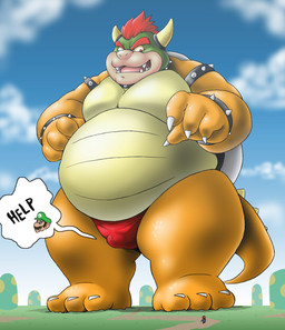 anthro belly big_belly bulge clothing detailed_bulge erection group inside_clothing kemono macro male moobs outside overweight overweight_male standing trapped trapped_in_clothing trapped_in_underwear underwear dekatanu mario_bros nintendo bowser luigi mario human koopa mammal scalie 2024 hi_res brother_(lore) brothers_(lore) sibling_(lore) twins_(lore)
