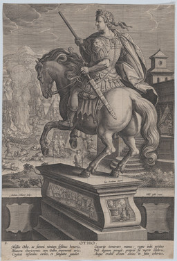 balls body_burning burning butt city cloud death duo emperor feral fur genitals group hair hooves horseback_riding male male_feral male_human melee_weapon outside rear_view riding royalty standing suicide suicide_attempt sword tail text weapon jan_van_der_straet_(stradanus) otho_(emperor) equid equine horse human mammal 16th_century absurd_res ancient_art greyscale hi_res latin_text monochrome translated