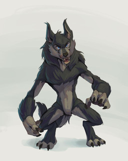 ambiguous_gender anthro biped blue_eyes brown_body brown_fur claws countershade_arms countershade_face countershade_feet countershade_legs countershade_tail countershade_torso countershading digitigrade fangs featureless_chest featureless_crotch feet finger_claws front_view fur grey_background multicolored_body multicolored_fur nude open_mouth simple_background solo standing tail teeth two_tone_body two_tone_fur two_tone_tail titvsfaria mythology canid canine mammal mythological_canine mythological_creature werecanid werecanine werecreature werewolf 2025 4:5 digital_drawing_(artwork) digital_media_(artwork) full-length_portrait hi_res portrait shaded