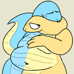 2_heads anthro belly blue_body conjoined duo multi_head sleeping slightly_chubby yellow_body velvetskunk roblox toons_universe guido_and_rossum reptile scalie snake 1:1