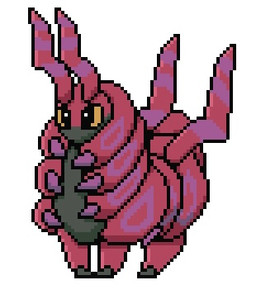 ambiguous_gender feral solo cimche nintendo pokemon generation_5_pokemon pokemon_(species) scolipede digital_media_(artwork) low_res pixel_(artwork)