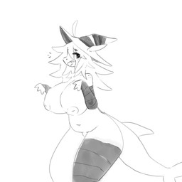 anthro areola big_breasts breasts clothing featureless_crotch female freckles hair hat headgear headwear huge_breasts inverted_nipples leaning leaning_forward long_hair navel nipples non-mammal_breasts nude sharp_teeth slightly_chubby solo tail teeth thick_tail witch_hat cornfrosty aquatic fish shark 1:1 2021 character_request hi_res monochrome