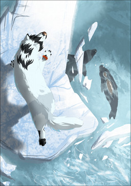 ambiguous_gender black_border border feral group paws oneminutesketch aquatic canid canine canis domestic_dog mammal pinniped seal 2015 digital_media_(artwork)