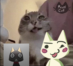 anthro black_body black_ears black_eyes black_fur blush blush_stickers bow_tie fur male male_anthro one_eye_half-closed open_mouth pink_blush pink_tongue pupils red_bow_tie slit_pupils tan_inner_ear text tongue tongue_out white_body white_ears white_fur white_sclera wide_eyed p1xelcat doko_demo_issho playstation rigby_the_cat sony_corporation sony_interactive_entertainment kuro_(doko_demo_issho) toro_inoue domestic_cat felid feline felis mammal 2025 3d_(artwork) artist_name digital_media_(artwork) lineless meme watermark