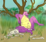 after_vore anal anal_penetration anthro anus balls belly bodily_fluids bone cum day death dildo dildo_insertion ejaculation erection fatal fatal_vore foreskin genital_fluids genitals glans grass humanoid_genitalia humanoid_penis leaning_on_tree looking_pleasured male masturbation muscular nude partially_retracted_foreskin pecs penetration penis plant savanna sex_toy sex_toy_insertion sitting skull smug smug_face solo spread_legs spreading vore queerdeerart octariax alligator alligatorid crocodilian reptile scalie