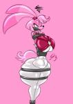 angry annoyed anthro big_breasts big_butt bound breasts butt clothed clothing curvy_figure female fur hair huge_breasts pink_background pink_body pink_fur simple_background solo submissive submissive_female thick_thighs voluptuous wide_hips saliant sega sonic_the_hedgehog_(series) fan_character lagomorph leporid mammal rabbit 2015 absurd_res hi_res pink_theme